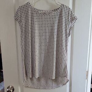 Elle Black and White Dotted Blouse